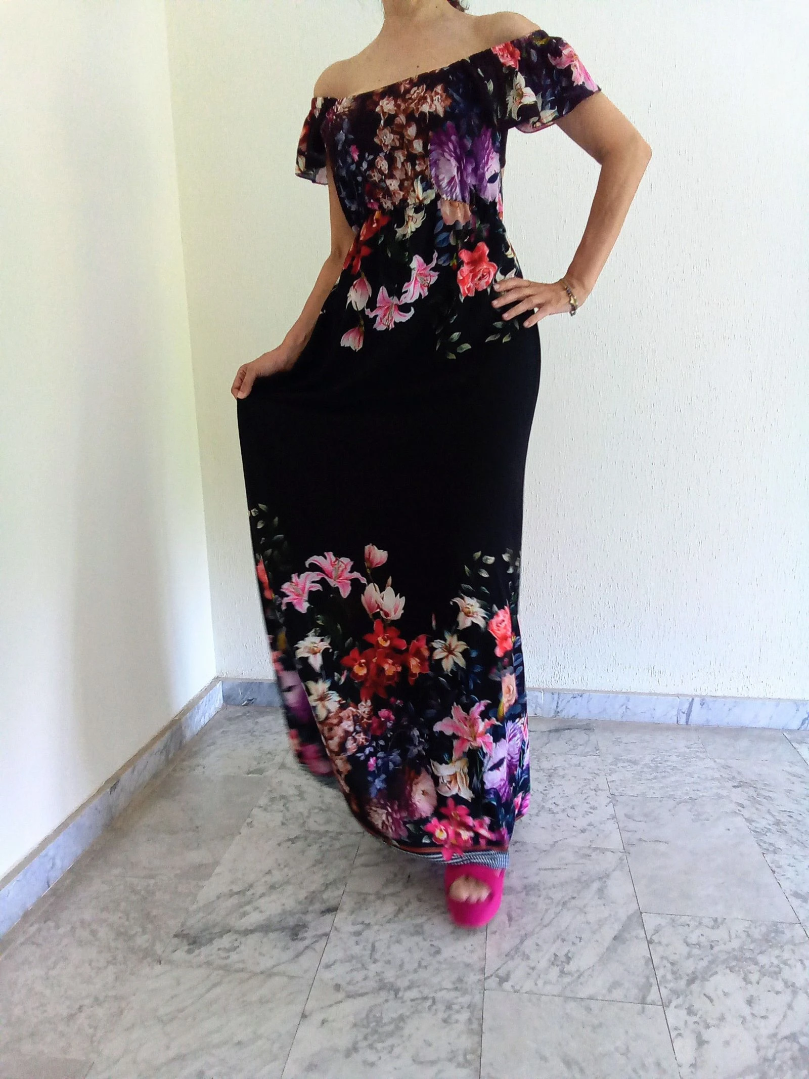 Floral Print Bohemian Maxi Dress – photo 10